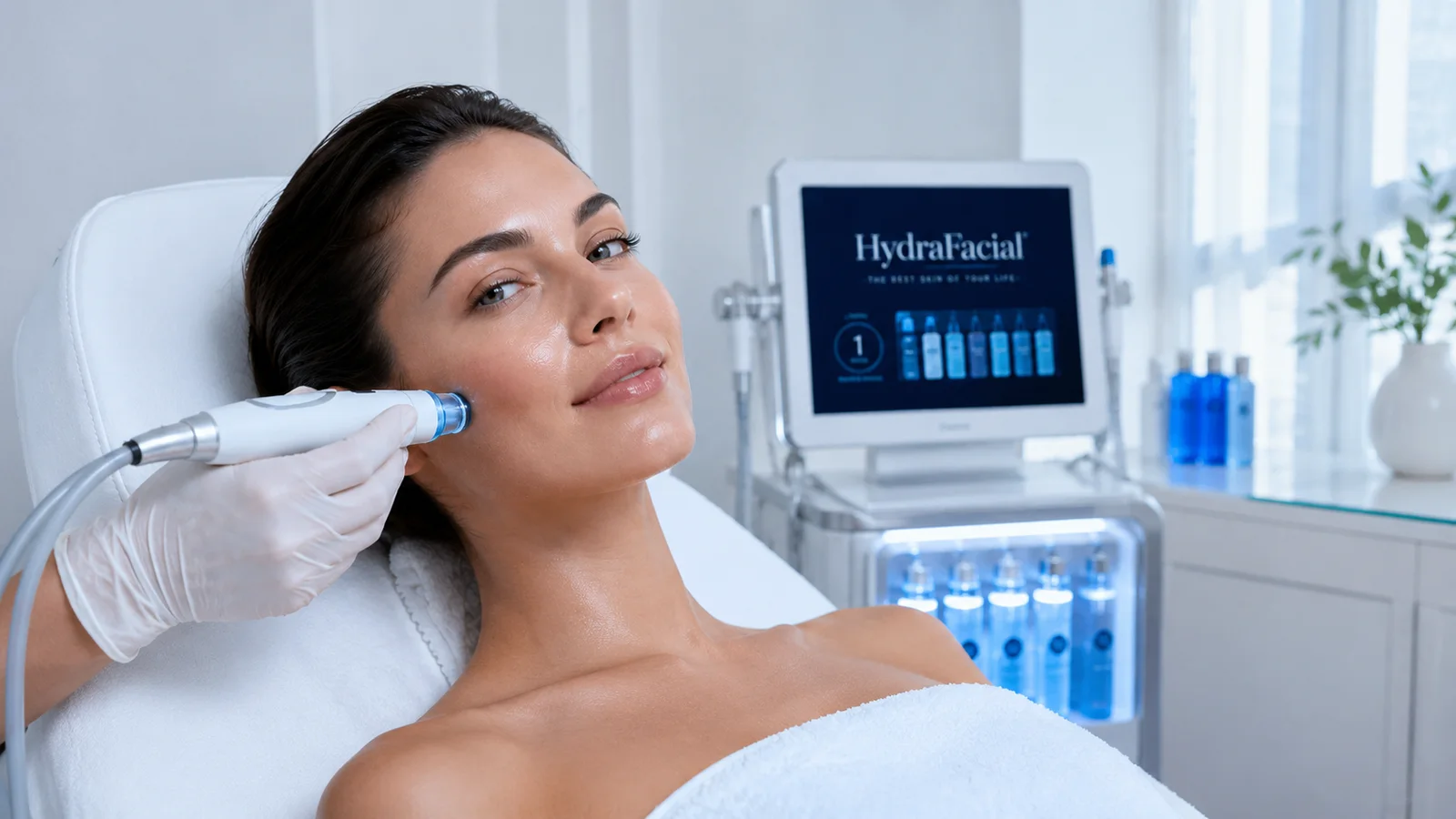 HydraFacial o pulizia viso in cabina estetica professionale